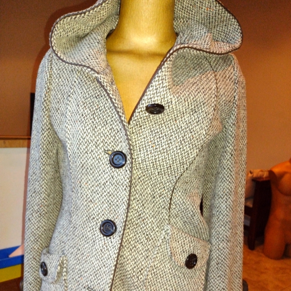 Stylish wool peacoat.